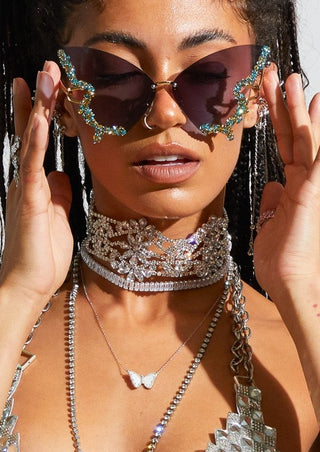 Clear Crystal Choker - Sparkl Fairy Couture