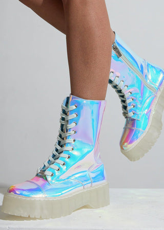Opal Combat Boot - Sparkl Fairy Couture