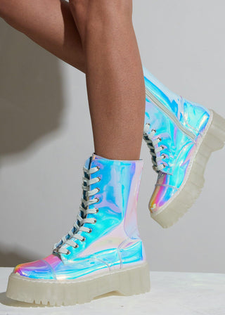 Opal Combat Boot - Sparkl Fairy Couture