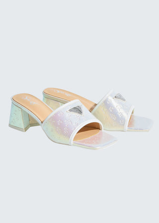 Monogram Heel - White