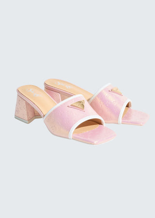 Monogram Heel - Pink
