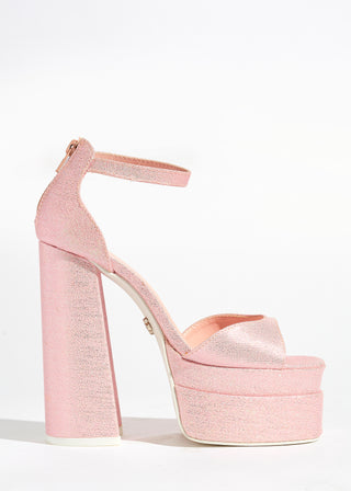 Sophia Pink Glitter Heel