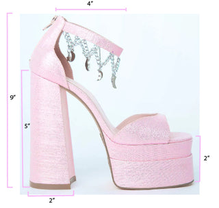 Sophia Pink Glitter Heel - Sparkl Fairy Couture