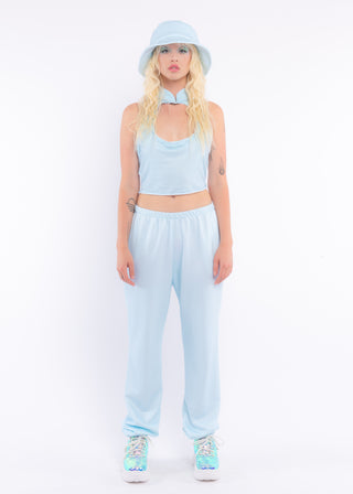 Sky Blue Fleece Sweat Pants - Sparkl Fairy Couture