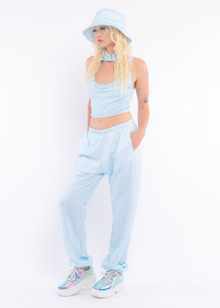 Sky Blue Fleece Sweat Pants - Sparkl Fairy Couture