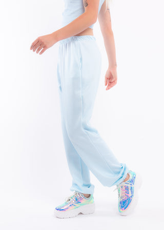 Sky Blue Fleece Sweat Pants - Sparkl Fairy Couture