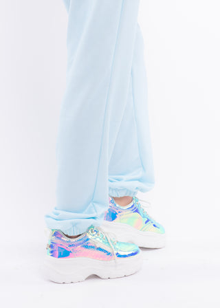 Sky Blue Fleece Sweat Pants - Sparkl Fairy Couture