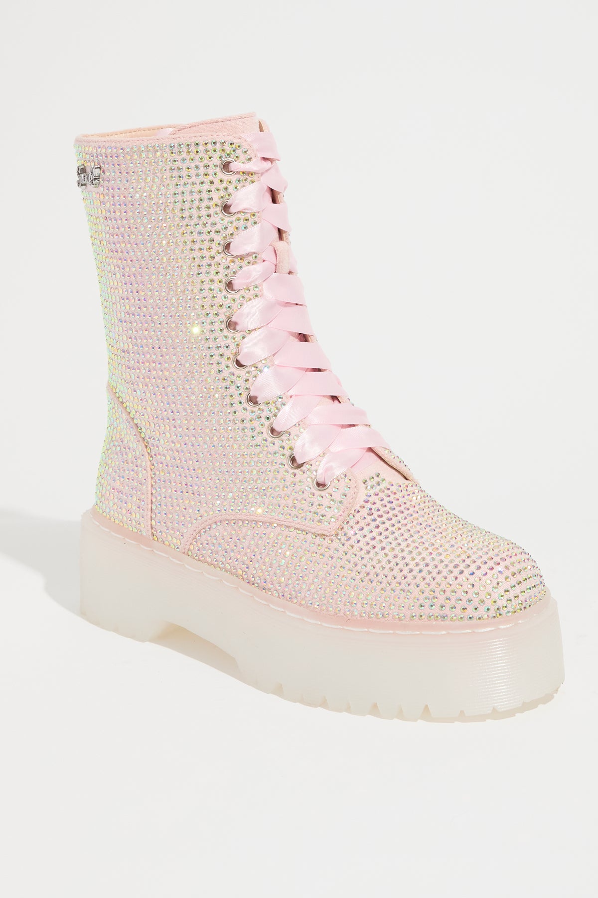 Taylor Rhinestone Combat Boot - Pink – Sparkl Fairy Couture