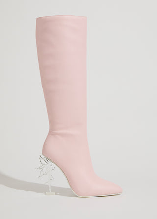Fairy Icon Leather Boot - Roseé