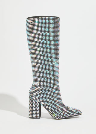 Milan Boot - Black Rhinestone