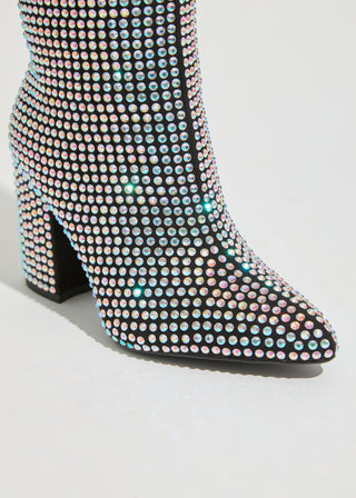 Milan Boot - Black Rhinestone