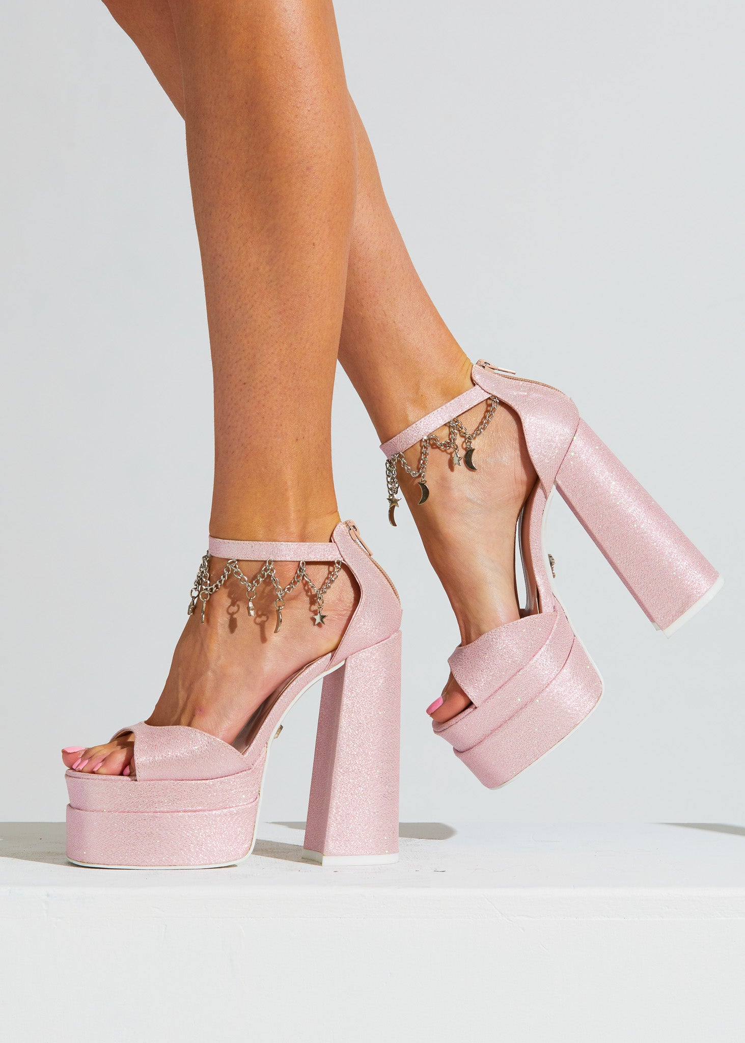 Pearlscent Pink Platform Stiletto Boot. Vegan Leather Pink Neon. - Etsy