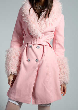 Rosé Trench Coat