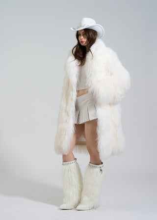 Blanc Cassé Shearling Full Length Coat