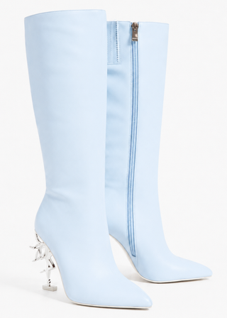 Fairy Icon Leather Boot - Bleu