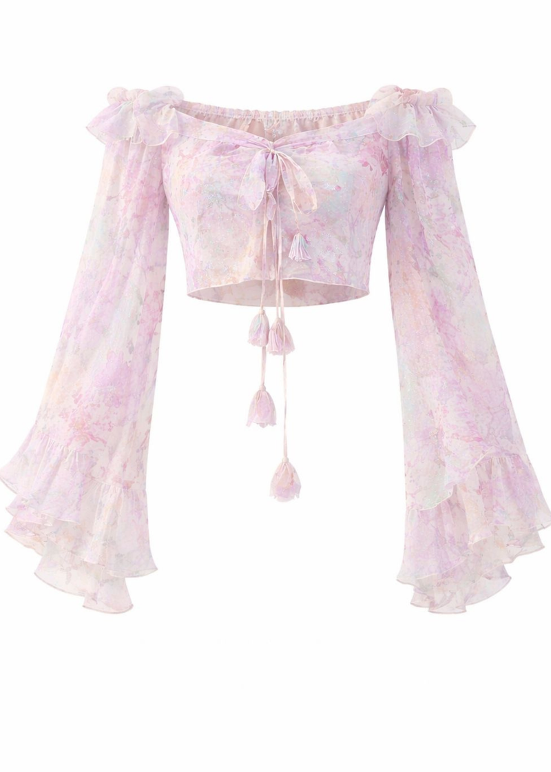 Tokyo Sheer Silk Long Sleeve Top