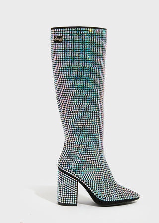 Milan Boot - Black Rhinestone