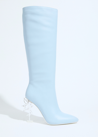 Fairy Icon Leather Boot - Bleu