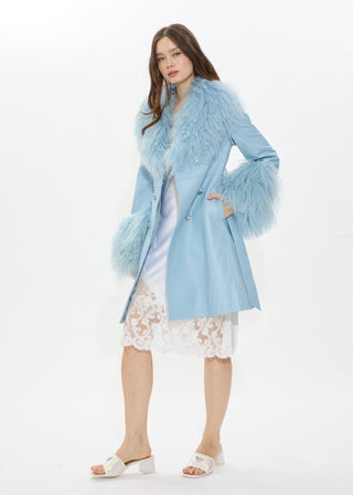 Elle Trench Coat - Bleu