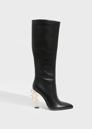 Fairy Icon Leather Boot - Noir