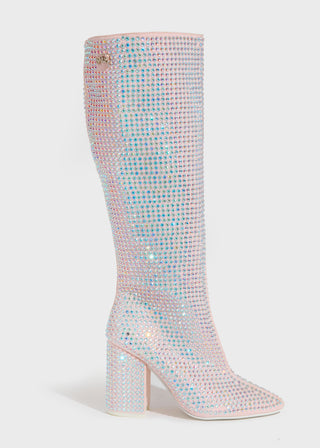 Milan Boot - Pink Rhinestone