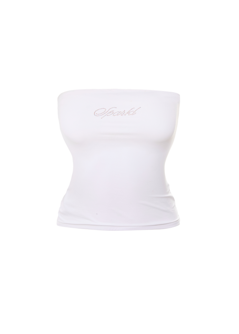 Sparkl Spandex Tube Top - White