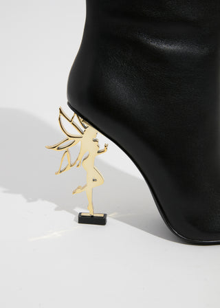Fairy Icon Leather Boot - Noir