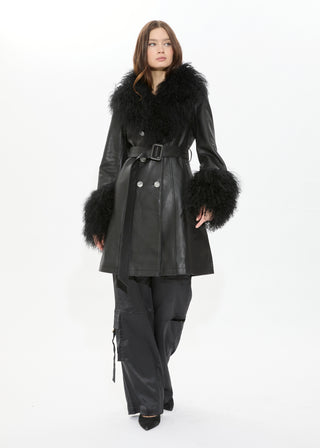Elle Trench Coat - Noir