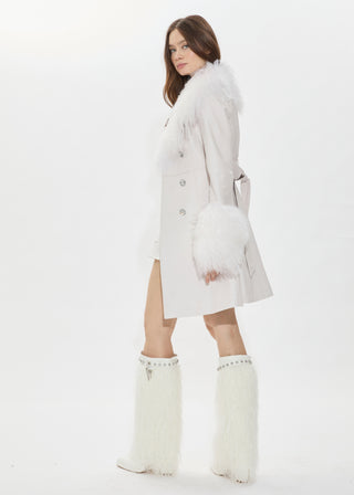 Elle Trench Coat - Blanc Cassé