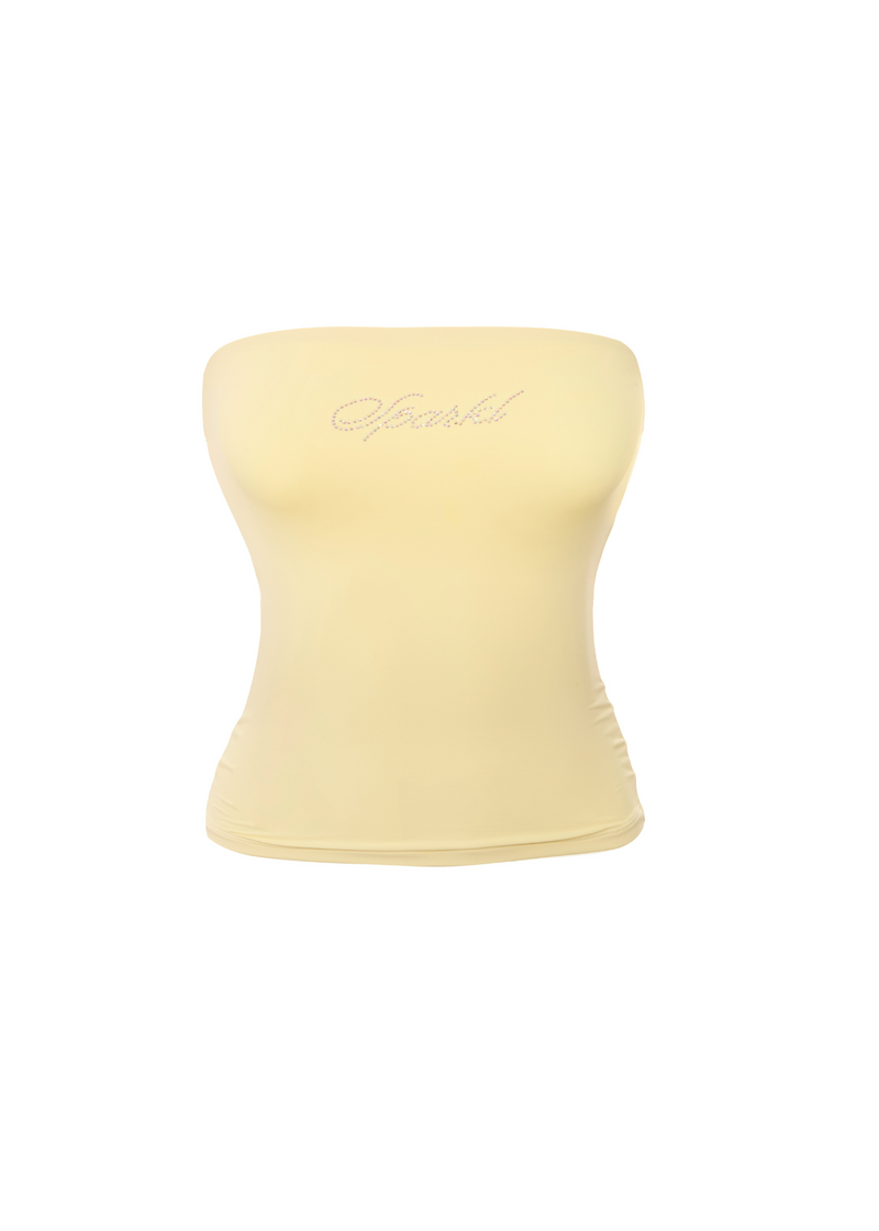 Sparkl Spandex Tube Top - Yellow