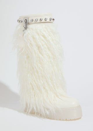 Iconique Fur Boots - Blanc Cassé