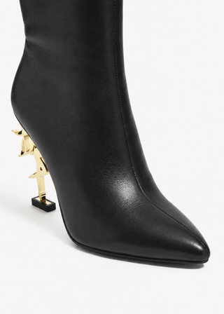 Fairy Icon Leather Boot - Noir