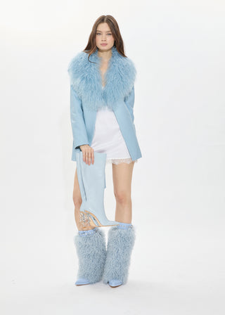 Fairy Icon Leather Boot - Bleu