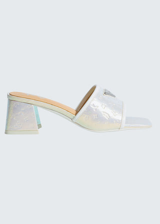Monogram Heel - White