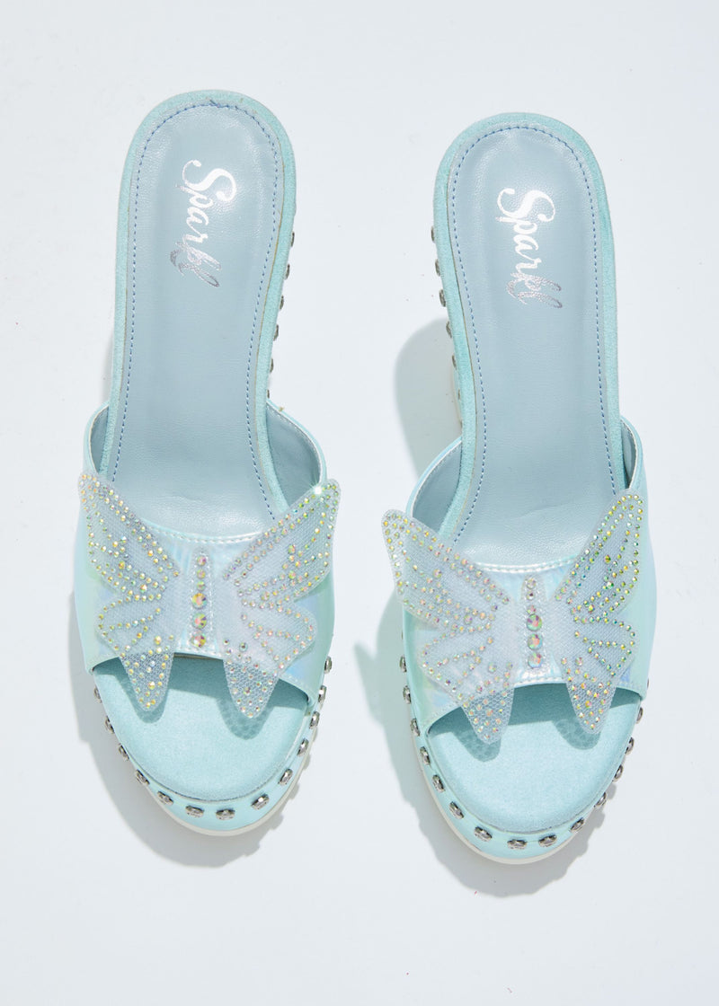 Bianca Butterfly Wedge - Blue