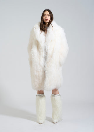 Blanc Cassé Shearling Full Length Coat