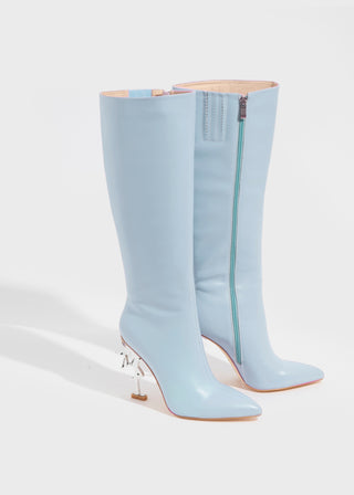 Fairy Icon Leather Boot - Bleu