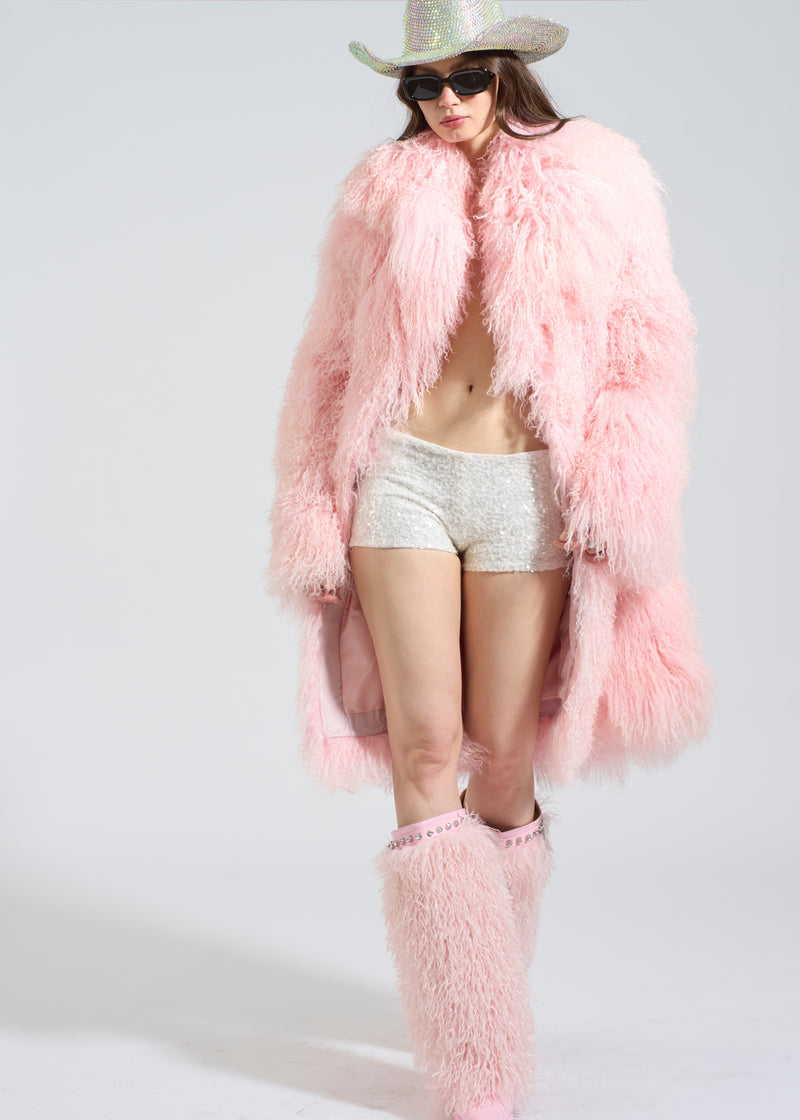 Rosée Shearling Full Length Coat