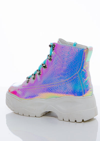 Iridescent Snake Hiker Boot