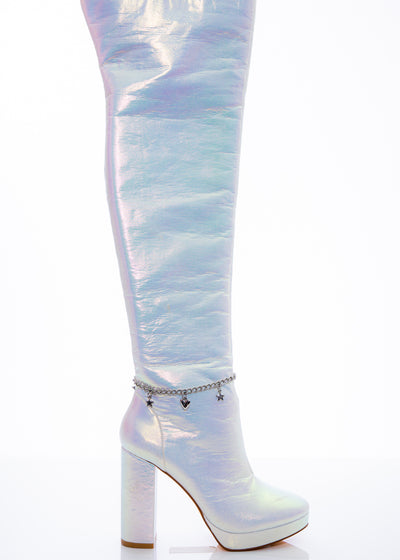 White Fairy Star High Boot