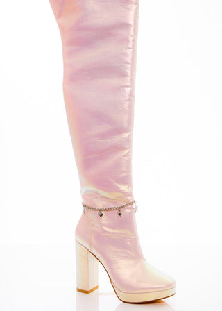 Pink Fairy Star High Boot - Sparkl Fairy Couture 