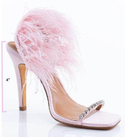 Pink Feather Heel