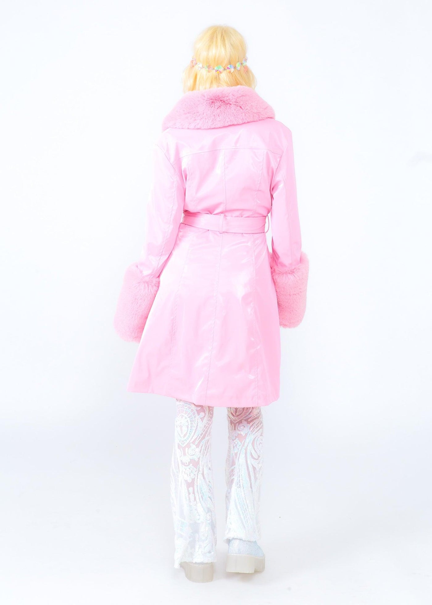 Pink Glam Trench Coat