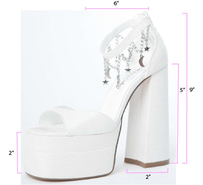 Iconic Star Stompers White Glitter