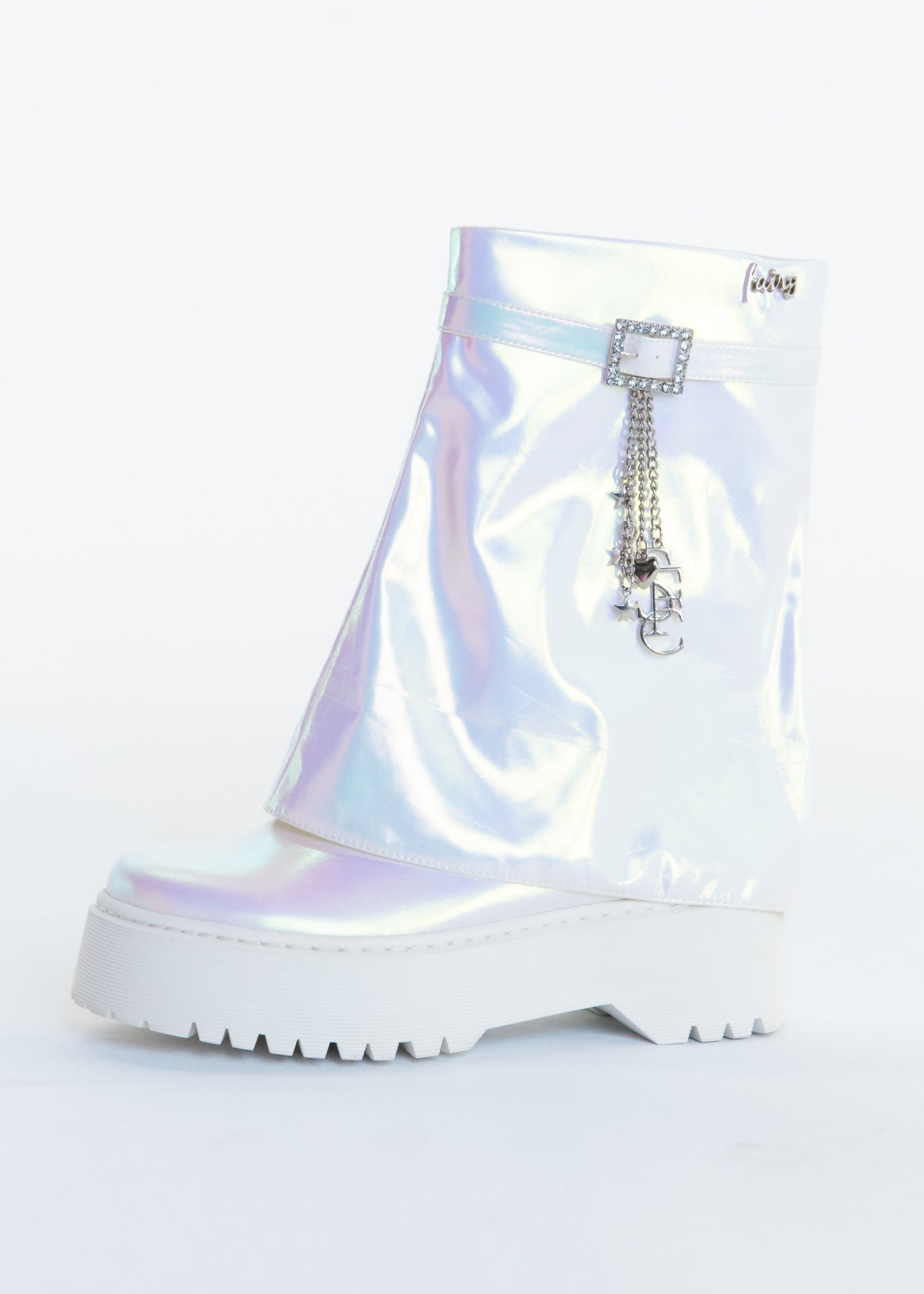 Sparkl Fairy Couture Combat Boot White