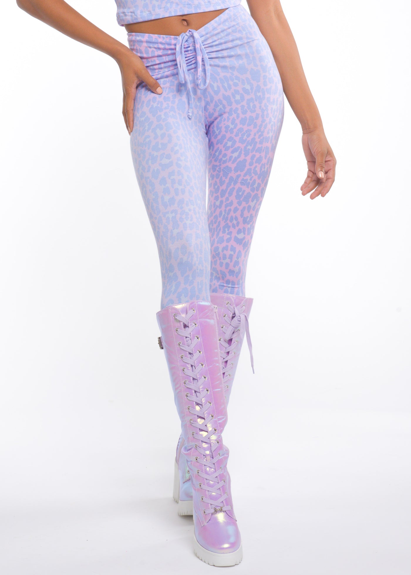 Lilac Fairy Lace-up High Boot