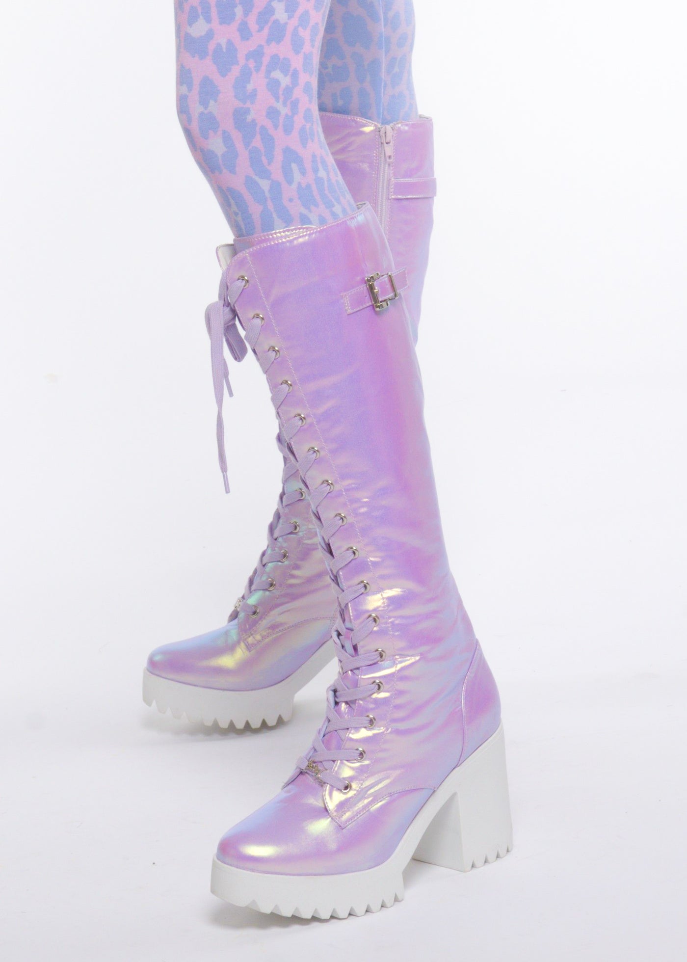 Lilac Fairy Lace-up High Boot