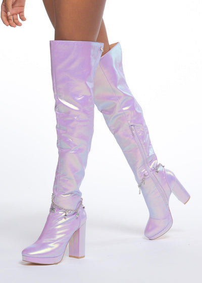 Lilac Fairy Star High Boot