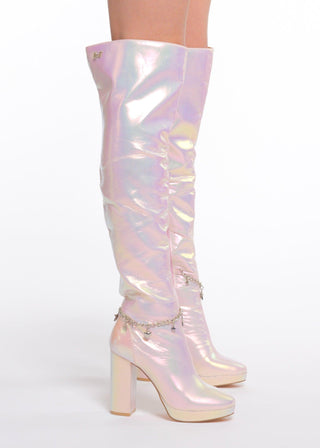 Pink Fairy Star High Boot - Sparkl Fairy Couture 