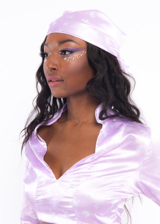 Lavender Monogram Headscarf & Bandanna